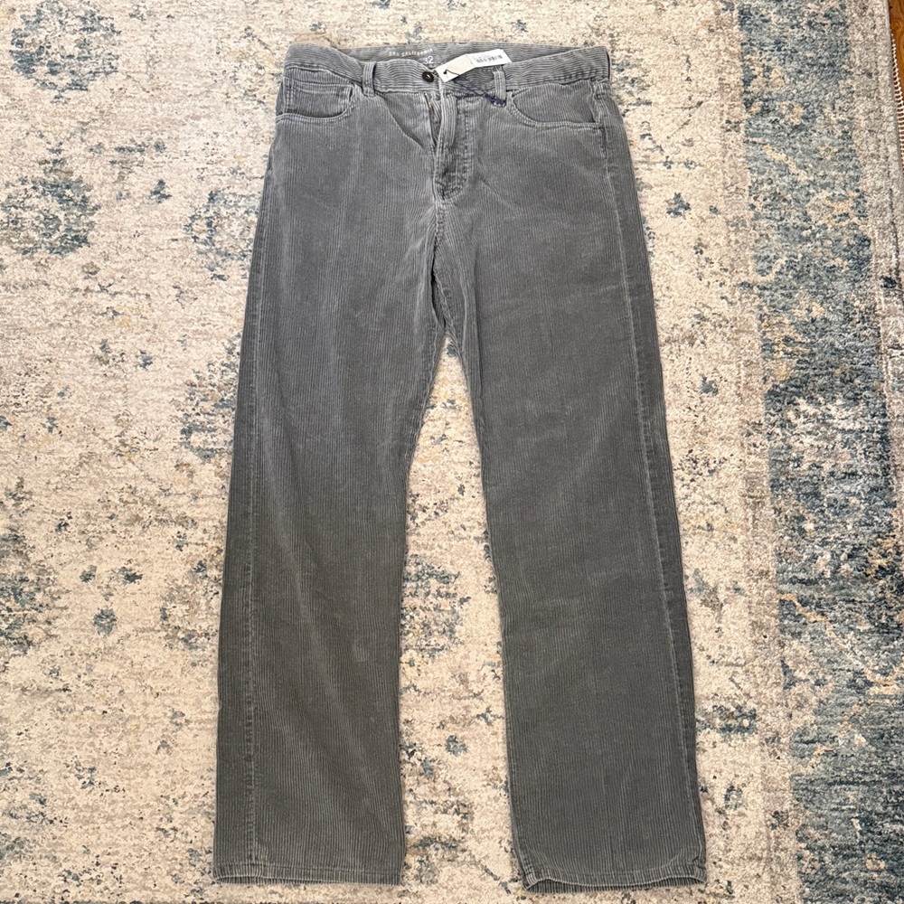 Men's Gray Corduroy Pants
